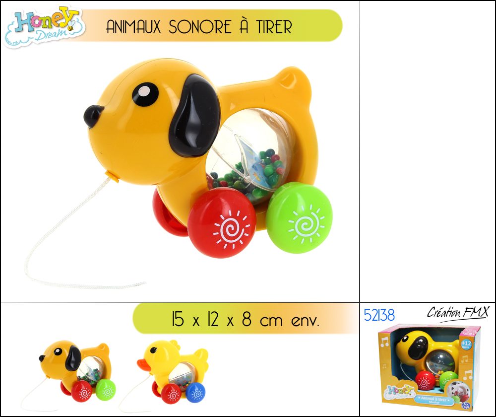 Animaux sonore à tirer FX Toys : photo du produit rappelé le 26/10/2021