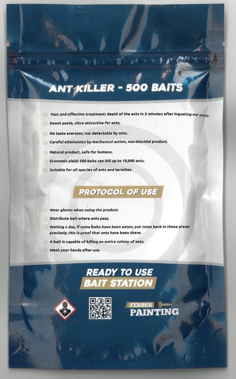 Ant killer - 500 baits Ferber Painting : photo 2 sur 2 du produit rappelé le 03/06/2024