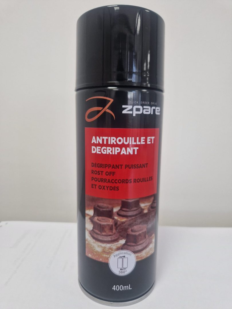 Antirouille et degripant Zpare : photo du produit rappelé le 01/07/2026