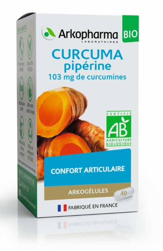 Arkogelules curcuma + pipérine bio Arkopharma : photo 2 sur 2 du produit rappelé le 09/06/2021
