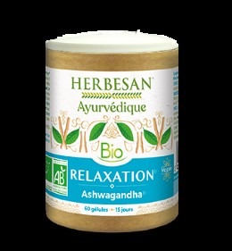 Ashwagandha bio 60 gélules Herbesan : photo du produit rappelé le 07/10/2021