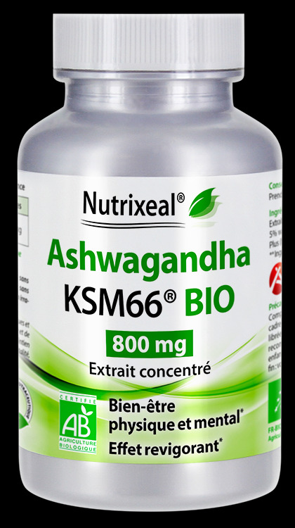 Ashwagandha bio ksm-66 800 mg Nutrixeal : photo du produit rappelé le 14/09/2021
