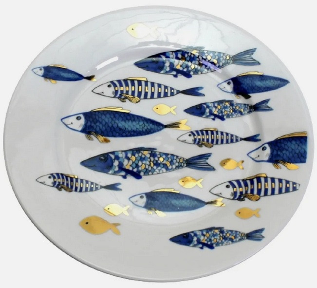 Assiette en céramique teller blue fish Werner Voß : photo du produit rappelé le 11/09/2025