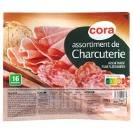 Assortiment de charcuterie 16 tranches Cora : photo du produit rappelé le 30/07/2024