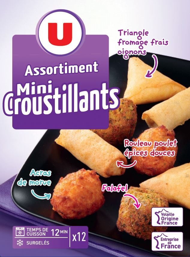 Assortiment mini croustillants 184,5g U : photo du produit rappelé le 15/10/2021