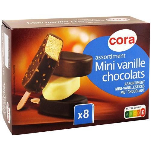 Assortiment mini vanille chocolats x8 400 ml/287.5g Cora : photo du produit rappelé le 09/07/2021