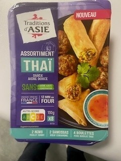 Assortiment thai, sauce aigre douce Traditions d'Asie : photo du produit rappelé le 10/12/2025