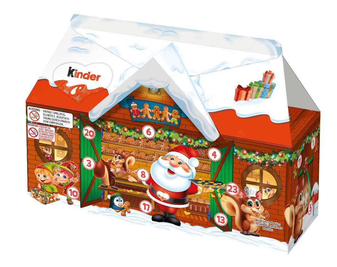 Assortiments de différents produits kinder : photo du produit rappelé le 13/04/2022