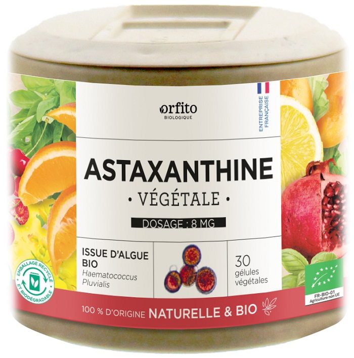 Astaxanthine végétale Orfito : photo du produit rappelé le 27/09/2021