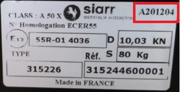 Attelage remorque Siarr : photo du produit rappelé le 27/05/2021