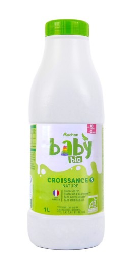 Auchan baby bio croissance 6x1l : photo 2 sur 2 du produit rappelé le 16/10/2026