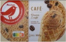 Auchan bac glace cafe 500g : photo du produit rappelé le 15/06/2021