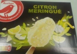 Auchan batonnets citron meringue x4 : photo du produit rappelé le 12/07/2021