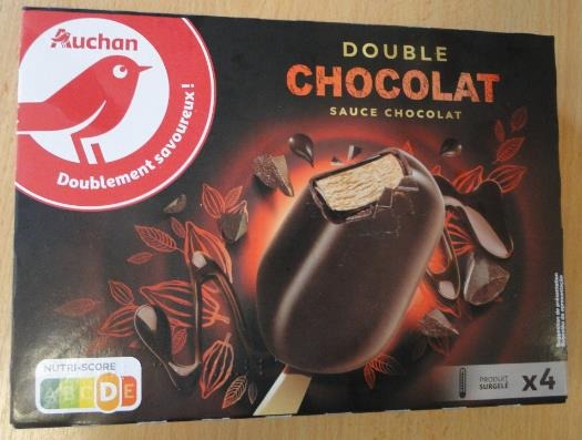 Auchan batonnets double enrobage choco / choco x4 : photo du produit rappelé le 30/07/2021