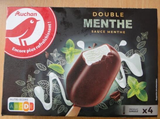 Auchan batonnets double enrobage choco / menthe x4 : photo du produit rappelé le 30/07/2021