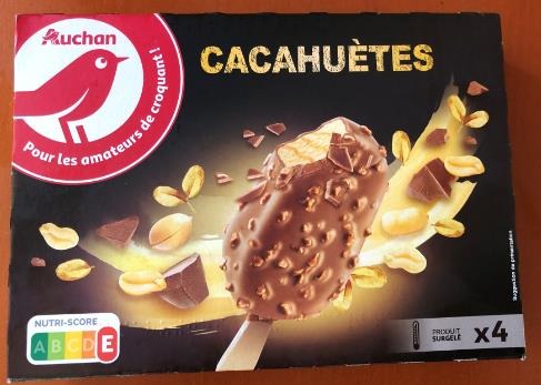 Auchan batonnets grand gourmand cacahuete x4 : photo du produit rappelé le 02/08/2021