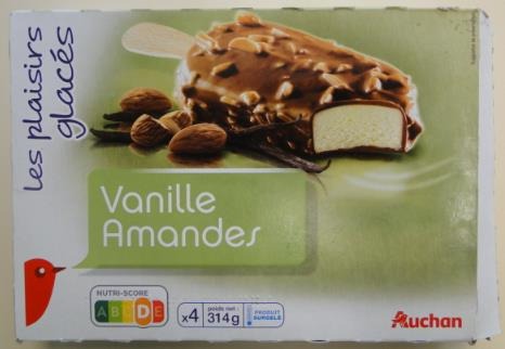 Auchan batonnets vanille amandes x4 : photo 2 sur 2 du produit rappelé le 02/08/2021