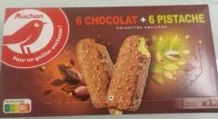 Auchan batonnets x12 6 chocolat – 6 pistache : photo du produit rappelé le 02/08/2021
