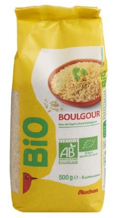 Auchan bio boulgour 500g : photo du produit rappelé le 06/10/2023