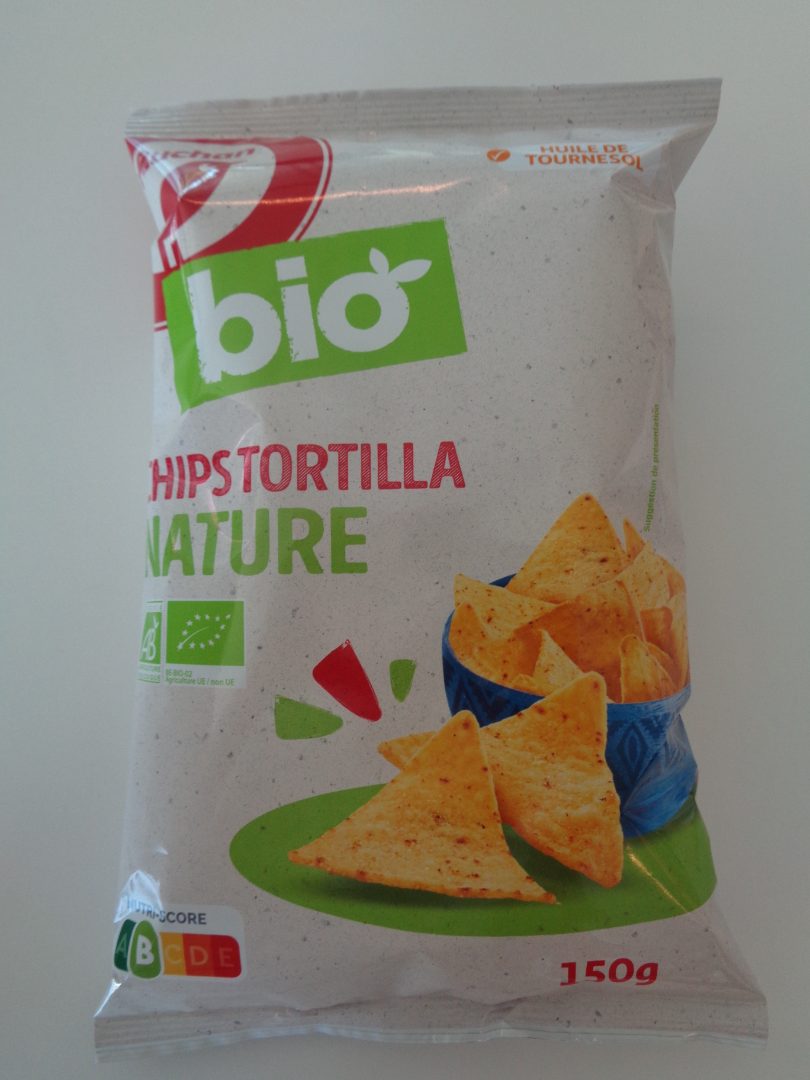 Auchan bio tortilla chips 150g : photo du produit rappelé le 27/07/2022