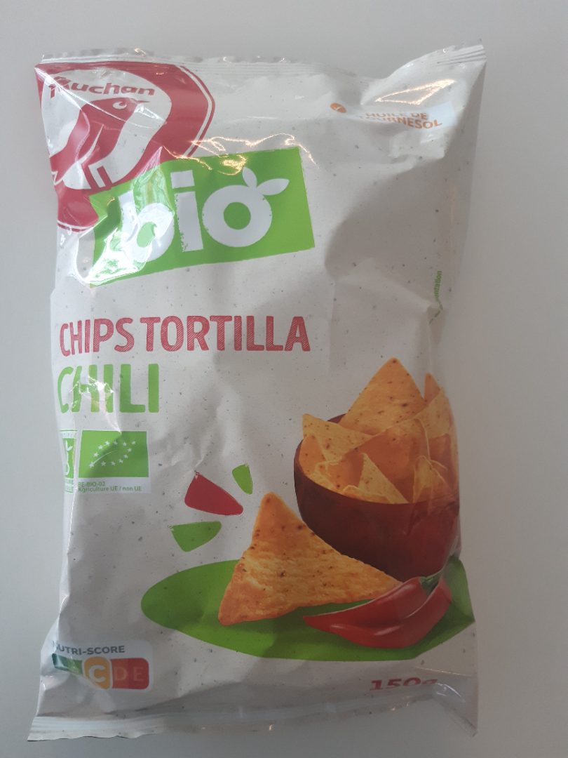 Auchan bio tortilla chips 150g : photo 2 sur 2 du produit rappelé le 27/07/2022
