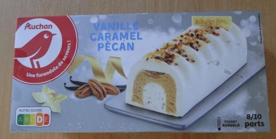 Auchan buche vanille caramel pecan 533 g : photo du produit rappelé le 02/08/2021