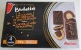 Auchan bûchettes caramel chocolat / noisette chocolat x4 310g : photo du produit rappelé le 24/01/2022