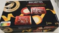 Auchan bûchettes fruits rouges vanille / fruits exotiques vanille x4 310g : photo du produit rappelé le 24/01/2022