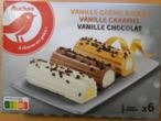 Auchan bûchettes vanille / /chocolat / caramel x6 306g : photo du produit rappelé le 24/01/2022