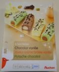 Auchan bûchettes vanille/chocolat/crème brûlée/pistache x 6 600ml : photo du produit rappelé le 24/01/2022