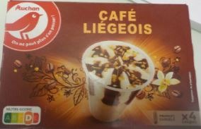 Auchan coupe cafe liegeois x4 : photo du produit rappelé le 12/07/2021