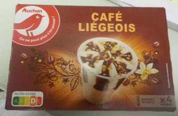 Auchan coupe x4 cafe liegeois : photo du produit rappelé le 02/08/2021