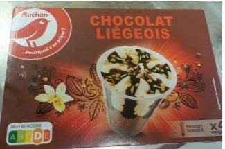 Auchan coupe x4 chocolat liegeois : photo du produit rappelé le 02/08/2021