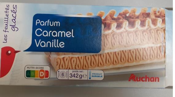 Auchan feuillete vanille caramel 342g : photo du produit rappelé le 02/08/2021