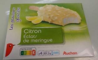 Auchan gg citron meringue sauce marbrage laser x4 : photo du produit rappelé le 02/08/2021