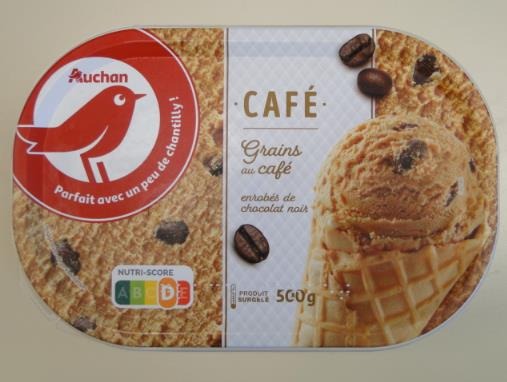 Auchan glace vrac cafe 500g : photo du produit rappelé le 30/07/2021