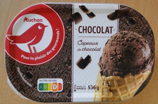 Auchan glace vrac chocolat 500g : photo du produit rappelé le 30/07/2021