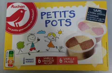 Auchan kids - rik et rok pots vanille fraise et vanille chocolat 60ml x12 : photo du produit rappelé le 02/08/2021