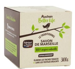 Auchan life ecode savon de Marseille 300g : photo du produit rappelé le 18/11/2024