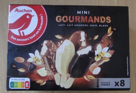 Auchan mini gourmands batonnets chocolat x8 258g : photo du produit rappelé le 02/08/2021