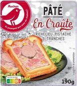 Auchan pate en croute richelieu 2 tranches : photo du produit rappelé le 14/10/2022