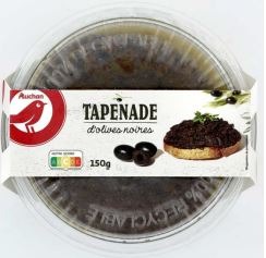 Auchan tapenade olives noires 150g : photo du produit rappelé le 19/08/2022