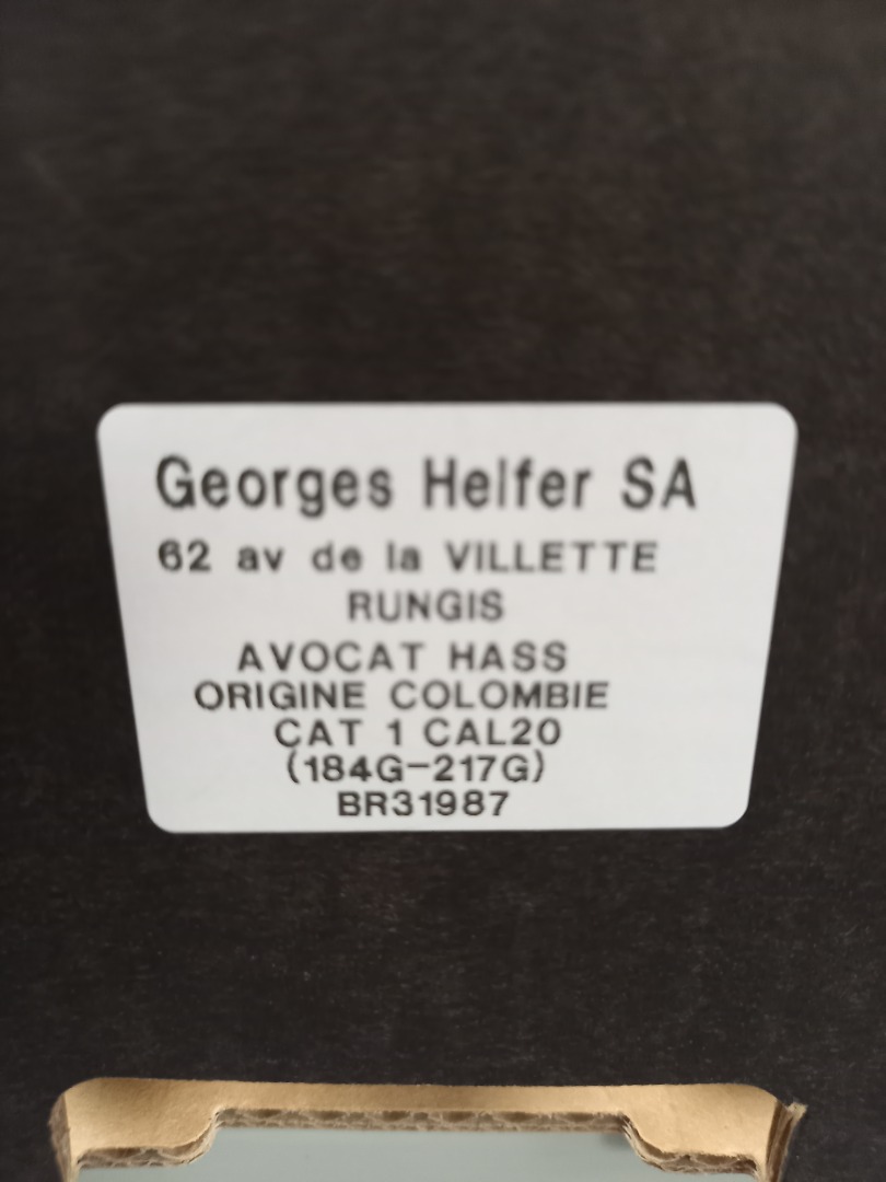 Avocat hass colombie br31987 Georges Helfer : photo 2 sur 2 du produit rappelé le 08/03/2024