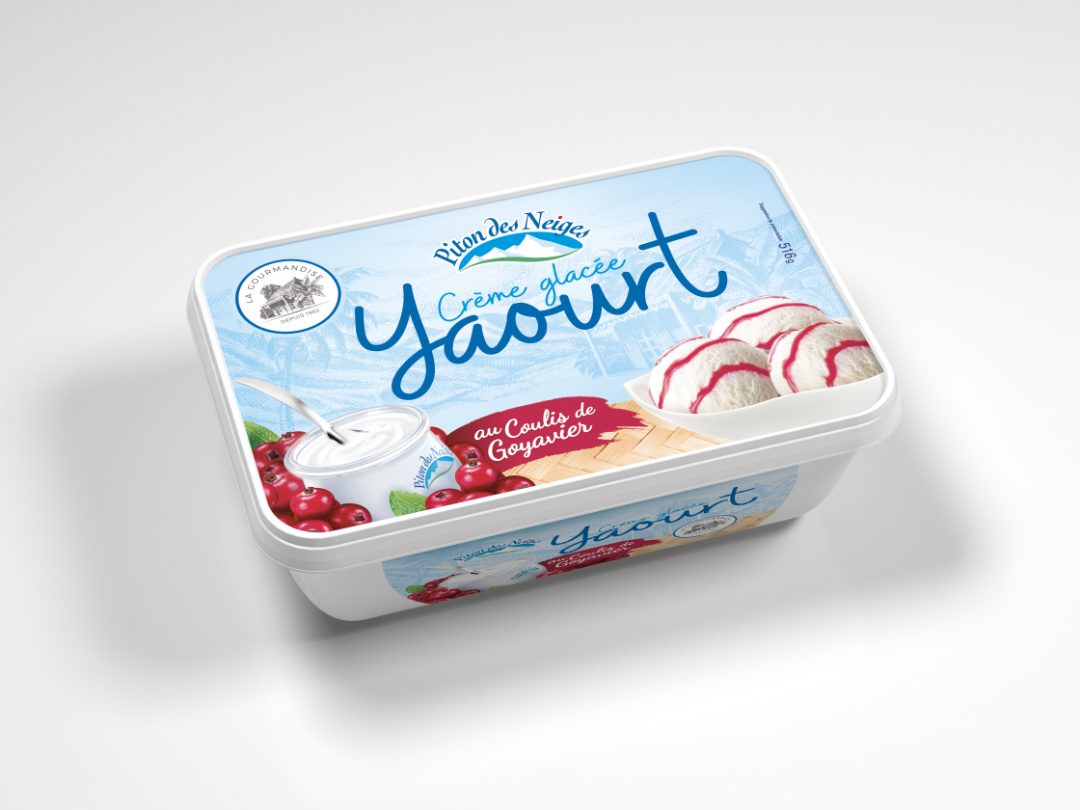 Bac 0,9l piton des neiges yaourt et coulis de goyavier : photo du produit rappelé le 02/09/2021