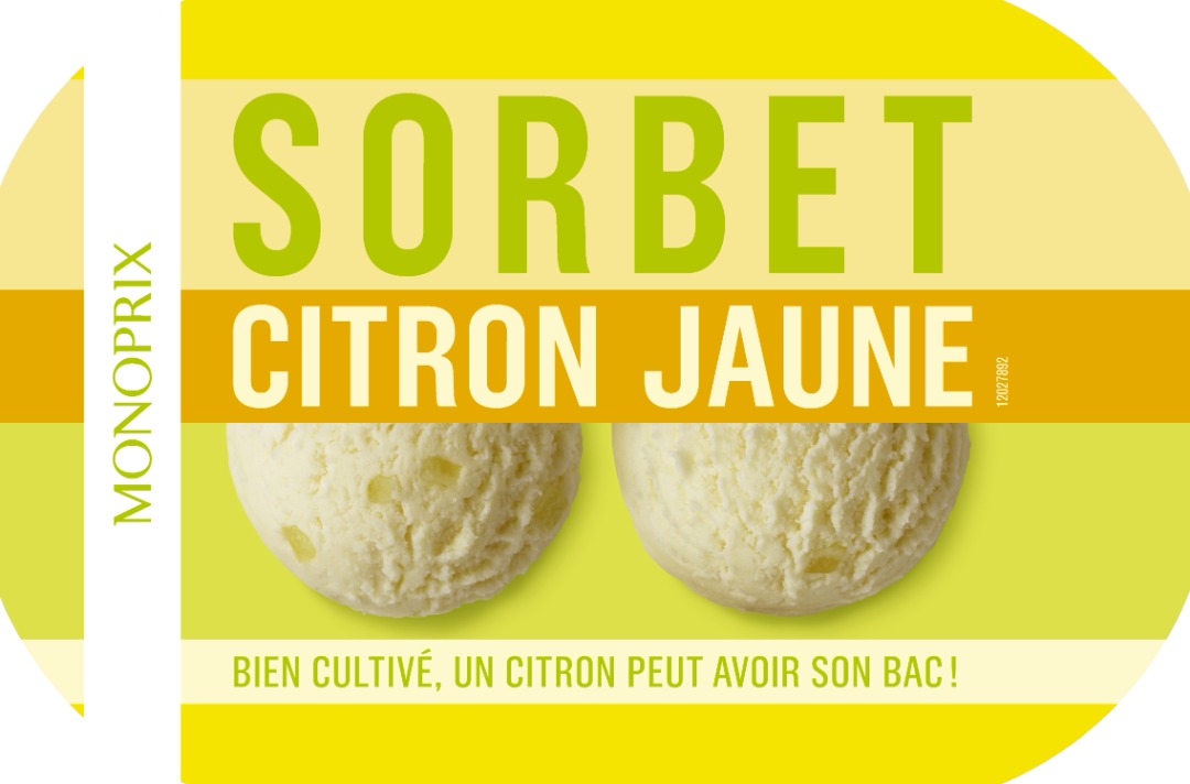 Bac citron 1l Monoprix : photo du produit rappelé le 06/12/2021