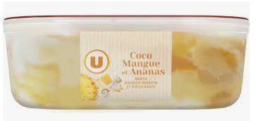 Bac crème glacée 525g & 527g U : photo du produit rappelé le 03/08/2021