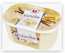 Bac crème glacée 750g U : photo du produit rappelé le 03/08/2021