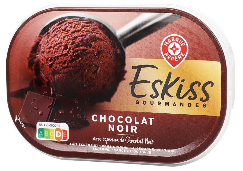 Bac creme glacee chocolat 1l Eskiss : photo du produit rappelé le 03/12/2021