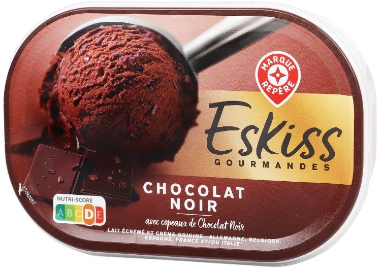 Bac creme glacee chocolat 500g Eskiss : photo du produit rappelé le 29/07/2021