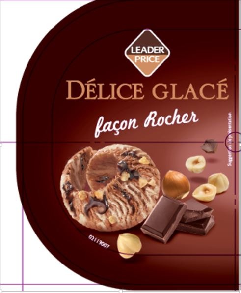 Bac crème glacée leader price : photo du produit rappelé le 30/07/2021